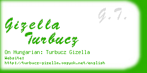 gizella turbucz business card
